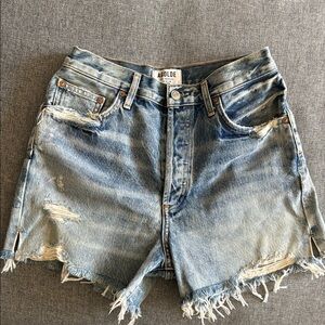 AGOLDE Women's Blue Denim Shorts